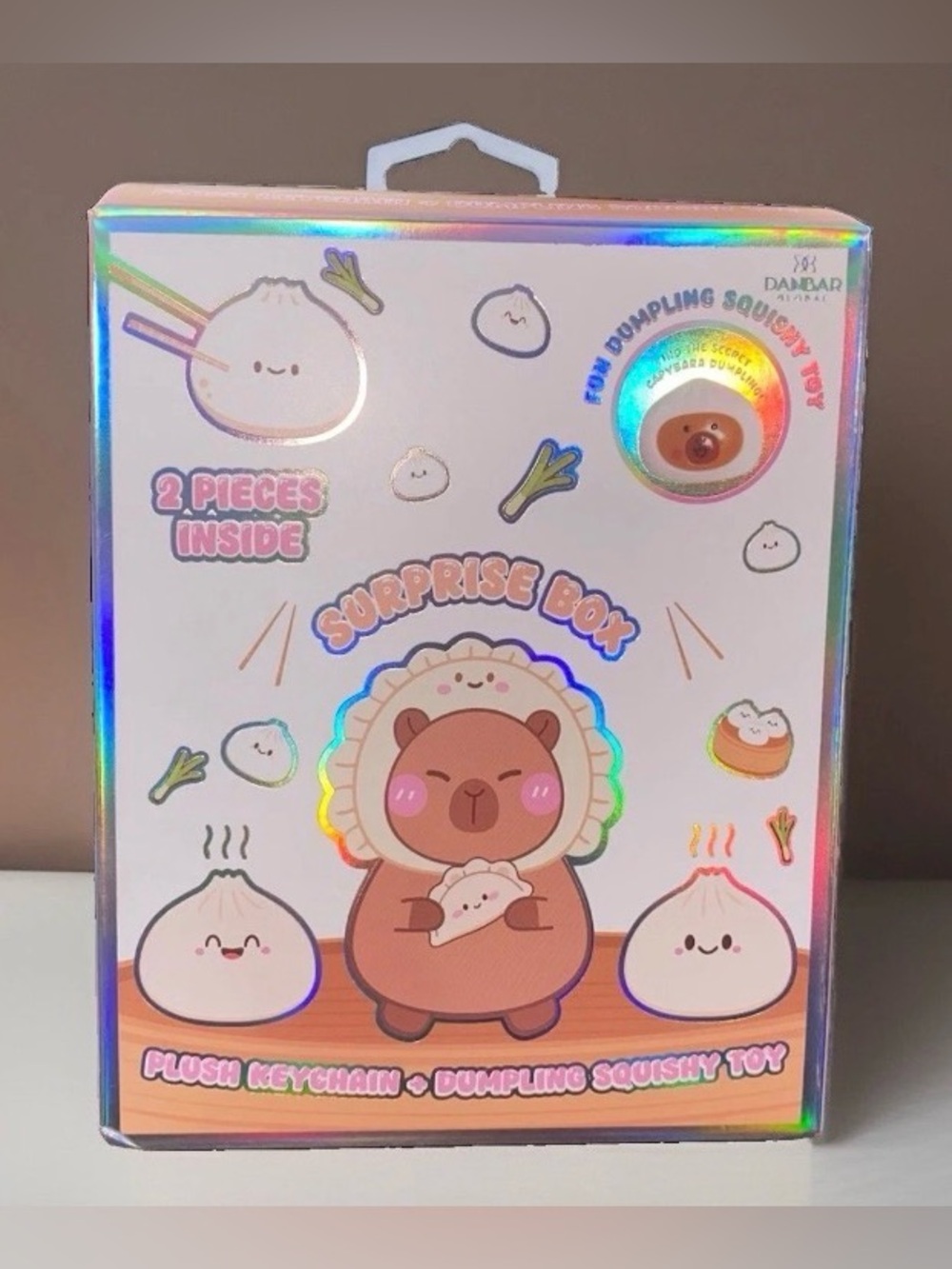 Squishy Dumpling Capybara 2pc Surprise Toy Blind Box w/ Plush Keychain ~ NEW